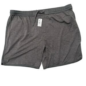 Johnnie-O Ricky Jersey Shorts Meteor Charcoal Heather Gray 7", XXL NWT